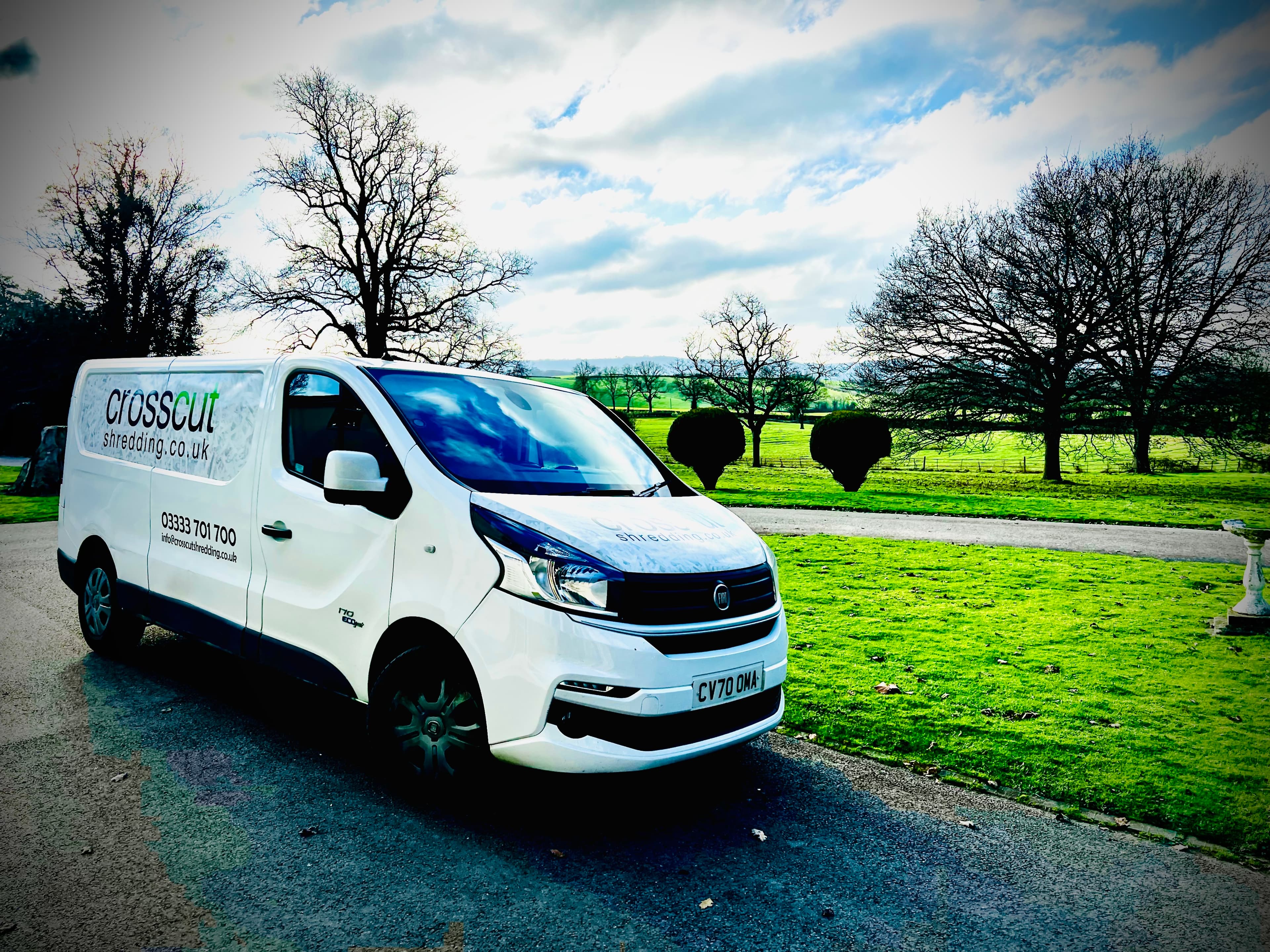 Professional Cross Cut Shredding collection van